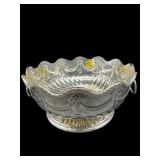 MOTTAHEDEH ORNATE SILVER PLATE FOOTED BOWL