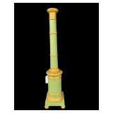 VINTAGE GREEN AND GOLD ITALIAN CANDLE HOLDER