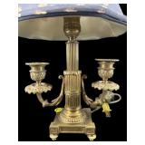 SMALL ORNATE 2 LIGHT LAMP