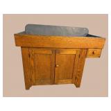 OAK 19TH CENT. DRY SINK