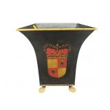 DECORATOR COAT OF ARMS METAL URN