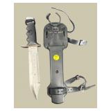 DACOR LARGE HUNTING KNIFE IN SHEATH