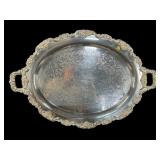 EXTRA LARGE ORNATE SILVERPLATE SERVING TRAY