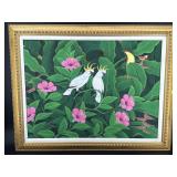 EXOTIC BIRD OIL ON CANVAS