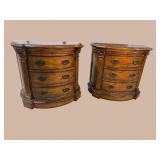 2 HALF ROUND HEAVY CARVED UNIVERSAL FURNITURE