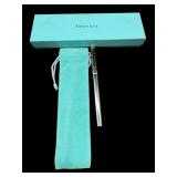 TIFFANY & CO T CLIP BALLPOINT INK PEN IN BOX