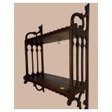 MAHOGANY HANGING WHAT-NOT SHELF