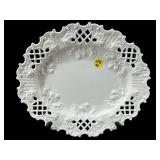 MOTTAHEDEH ITALIAN WHITE CERAMIC RETICULATED PLATE