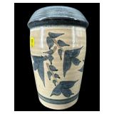 SIGNED STUDIO POTTERY BLUE MARK VASE