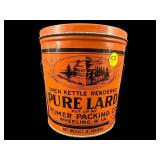 OPEN KETTLE RENDERED PURE LARD BUCKET WITH LID