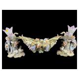 CAPODIMONTE FIGURAL FLOATING BOAT VASE