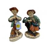 PR OF BORGHESE CHALKWARE FIGURINES