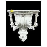 LARGE PAINT DECORATED RESIN WALL CORBEL