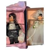 MADAME ALEXANDER BRIDE 435 & GROOM 488 DOLL LOT;