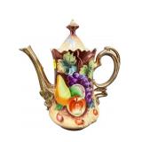 LEFTON CHINA HAND PAINTED FRUITS AND GOLD ACCENT
