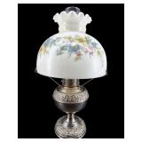 JUNO LAMP CO. OIL LAMP WITH HAND PAINTED