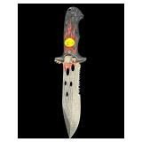 CONTEMPORARY SKULL HEAD FIXED BLADE HUNTING KNIFE