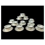 24 PCS ROYAL IVORY KPM THE COPLEY TEACUPS AND