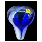 SUNBURST STUDIO 1981 J RADFORD JR COBALT ARTGLASS