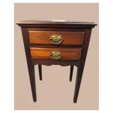 MAHOGANY 2 DRAWER NIGHTSTAND