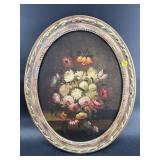 CHELSEA HOUSE FLORAL CAMEO PAINTING ON BOARD