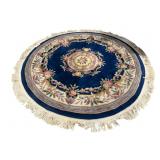 6 FT 8 IN ROUND CHINESE AUBUSSON RUG