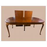 RARE CUSTOM PUG MOORE WALNUT QUEEN ANNE DINING