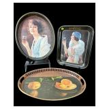 3 PC LOT COCA COLA ADVERTISING TOLEWARE TRAYS