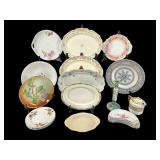 LARGE LOT PORCELAIN PLATES, BOWLS, PLATTERS