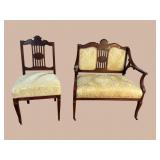 MAHOGANY 2 PC PARLOR SET