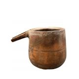 ANTIQUE WOODEN TREENWARE VESSEL