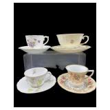 LOT OF 4 PORCELAIN CUPS AND SAUCERS