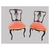 2 MAHOGANY EDWARDIAN SIDE CHAIRS