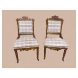 2 VICTORIAN EASTLAKE CHAIRS