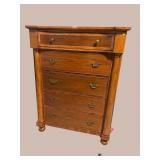 LANE COUNTRY LIVING CHERRY 5 DRAWER TALL CHEST