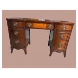 MAHOGANY INLAID KNEEHOLE DESK