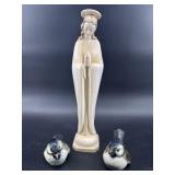 3 PC LOT GERMAN CERAMIC ITEMS AS IS