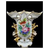 V.A. PORTUGAL GOLD FLORAL PORCELAIN URN
