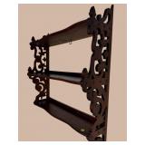 WALNUT VICTORIAN HANGING WHAT-NOT SHELF