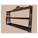 MAHOGANY HANGING WHAT-NOT SHELF