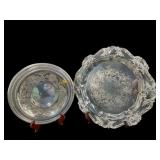 LOT OF 2 SILVER PLATE TRAYS