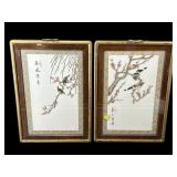 2 ORIENTAL BIRD PLAQUES