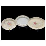 3 PC LOT PORCELAIN PLATTERS