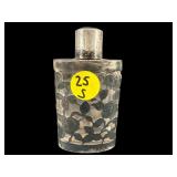 STERLING SILVER OVERLAY PERFUME BOTTLE