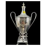 ORNATE SILVERPLATE 2 HANDLE SAMOVAR URN