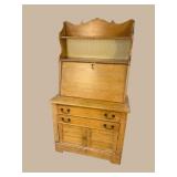 OAK SLANT FRONT DESK