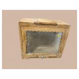 ANTIQUE PINE HANGING PIE CUPBOARD