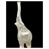 RARE TALL MID CENTURY FROSTED GLASS ELEPHANT