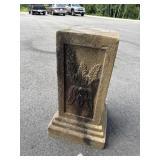 FIBER GLASS PAINT DECORATED PEDESTAL