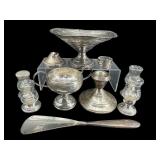 9 PC LOT OF WEIGHTED STERLING SILVER